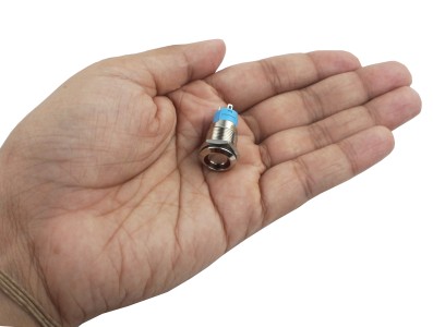 Interruptor Pulsador 12mm com Trava LED Vermelho 12-24VDC em A&ccedil;o Inox Imperme&aacute;vel 3A215 - Imagem 5