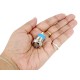 Interruptor Pulsador 16mm com Trava LED Azul 3-6VDC em Aço Inox Impermeável com Símbolo MC224 - Thumb 5