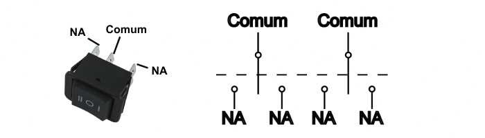 Diagrama esquemático chave 6 terminais - [1033103]