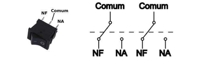 Diagrama esquemático chave 6 terminais - [1033106]