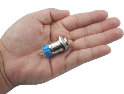 Pulsador Push Button NA 16mm em A&ccedil;o Inox com Pinos - Imperme&aacute;vel - Imagem 4