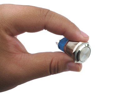 Pulsador Push Button NA Reto 16mm em A&ccedil;o Inox com Pinos - Imperme&aacute;vel - Imagem 5