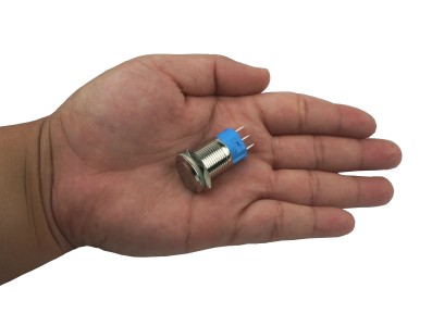 Pulsador Push Button NA Reto 16mm em A&ccedil;o Inox com Pinos - Imperme&aacute;vel - Imagem 6