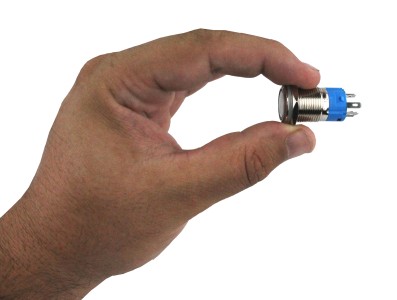 Interruptor com Travamento 16mm LED Vermelho 12-24VDC em A&ccedil;o Inox Imperme&aacute;vel MC291 - Imagem 5