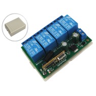 Módulo Relé 12V para controle Remoto 433Mhz  4 Canais 10A - Compatível com Controle EV1527