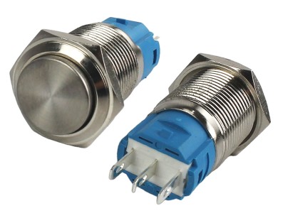 Interruptor com Travamento 16mm em A&ccedil;o Inox Imperme&aacute;vel MD151 - Imagem 2