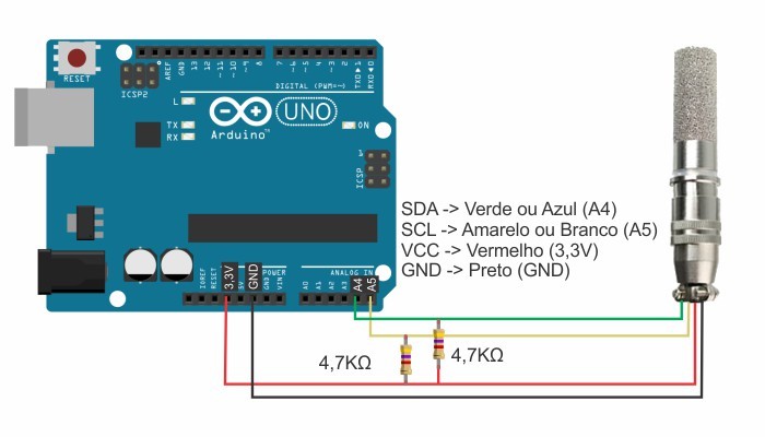 Conexão Sensor de Umidade e Temperatura SHT45 com Arduino - [1034029]