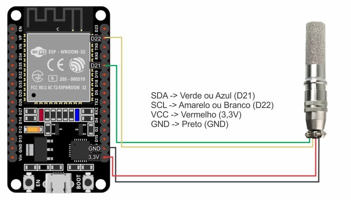 Conexão Sensor de Umidade e Temperatura SHT45 com ESP32 - [1034031]