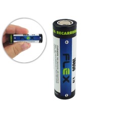 Bateria 18650 Li-Ion Recarregável 3.7V 2600mAh Flat-top