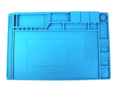 Manta de Isolamento S160 V2 em Silicone Resistente ao Calor com Porta Objetos para Manutenção de Eletrônicos 450x300mm - Imagem 1