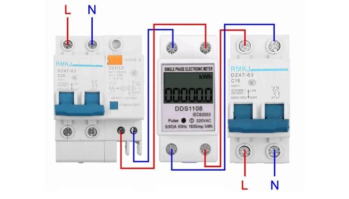 Diagrama de ligação Medidor de Energia 220V 60Hz Monofásico 60A DDS1108 - [1034746]