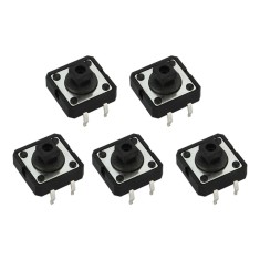 Push Button / Chave T&aacute;ctil 12x12x7 para Projetos - Kit com 5 unidades