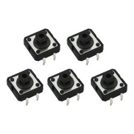 Push Button / Chave T&aacute;ctil 12x12x7 para Projetos - Kit com 5 unidades