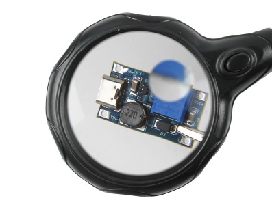 Lupa pequena com Suporte Terceira M&atilde;o e Ilumina&ccedil;&atilde;o LED aumento 3.5x e 12x - Imagem 5