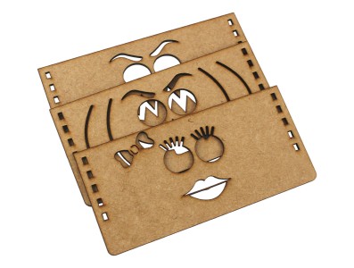 Kit 3 Rostos para Robô Sumo Zumo Robot em MDF - Imagem 2
