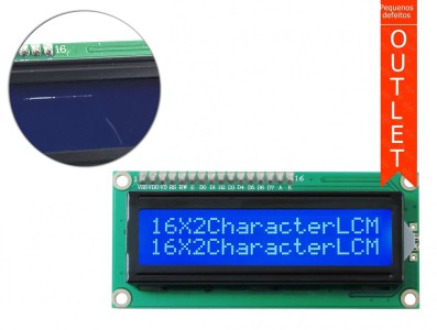 Display LCD 16x2 I2C com Fundo Azul - OUTLET - Imagem 1
