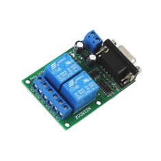 Módulo Relé 12V 10A 2 Canais com Comunicação RS232 e Conector DB9 - N228D02