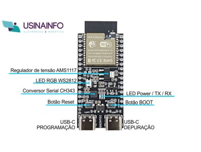 Diagrama de componentes ESP32-DevKit-C6 - Imagem 5