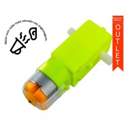 Motor DC 3-6V 80RPM com Caixa de Redução e Eixo Duplo 120:1 - OUTLET