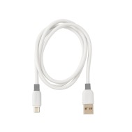 Cabo USB-C 1m 6A Turbo Power Delivery Branco- Compatível com Raspberry Pi 4, LoRa e Carregamento Rápido