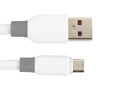 Cabo USB-C 1m 6A Turbo Power Delivery Branco- Compatível com Raspberry Pi 4, LoRa e Carregamento Rápido - Imagem 2