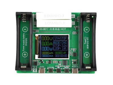 Destaques Testador de baterias 18650 Carga--Descarga e Capacidade entrada USB-C - 10373 - Imagem 1