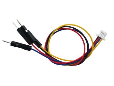 Conector JST 1.0mm 4 Pinos Fêmea para Jumper Macho Dupont com Fio 14cm - SH1.0MM-4P - Imagem 1