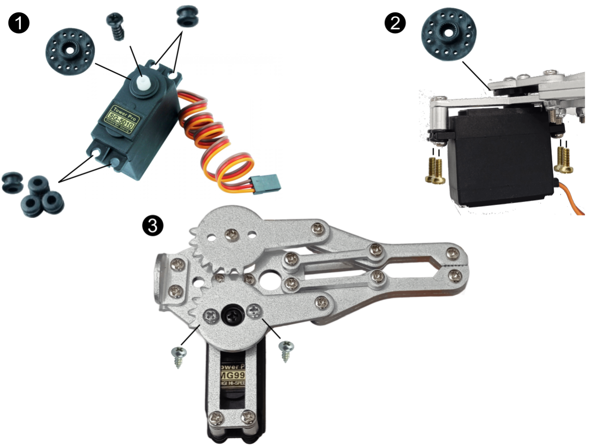 Montagem Garra Robótica com Servo Motor - [1036115]