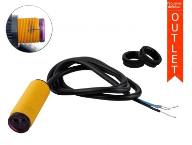 Sensor Infravermelho E18-D80NK NPN de Proximidade- Detecção 3 a 80cm - OUTLET - Imagem 1