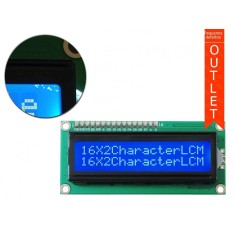 Display LCD 16x2 I2C com Fundo Azul - OUTLET