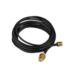 Cabo Extensor Antena Coaxial RG174 3m com Conector SMA Macho para Fêmea