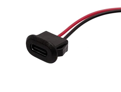 Dimensões Conector USB-C Fêmea com Rabicho de Alimentação - Imagem 3