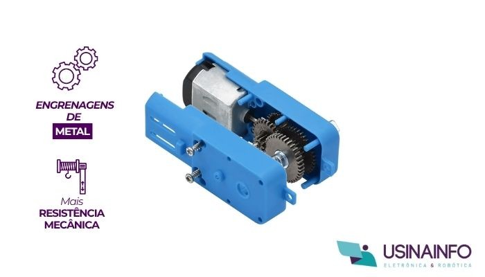 Destaques Motor DC 3-6V 100RPM de Metal	 - [1036434]