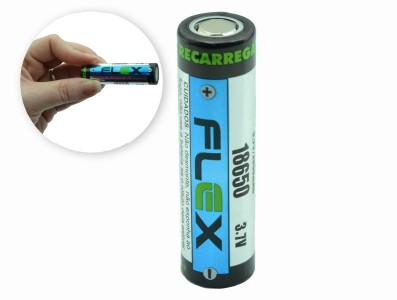 Bateria 18650 Recarregavel 3.7V 2600mAh - Flat-top - Imagem 1