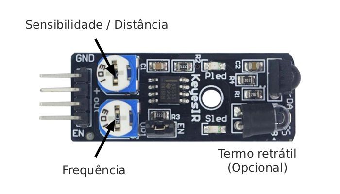 Configurações Sensor de Obstáculo Reflexivo KY-032 - [1036469]