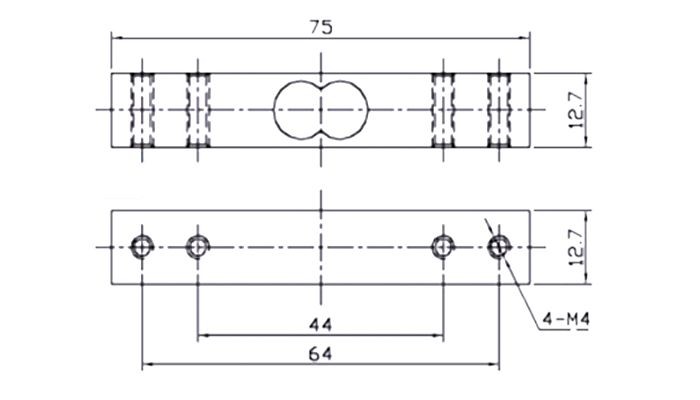 Dimensões célula de carga 1kg - [1036470]