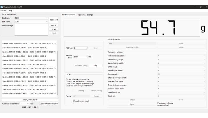 Demonstração Software Módulo Conversor Amplificador HX711 RS485 - WG18A02 - [1036497]