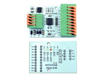Pinout -- Pinos de conexão Módulo RS485 Modbus RTU R4SLS08 - Imagem 3