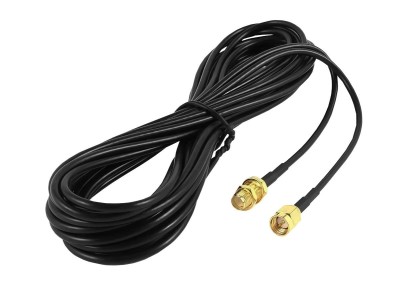 Cabo Extensor Antena Coaxial RG174 3m com Conector SMA Macho para Fêmea - Imagem 2