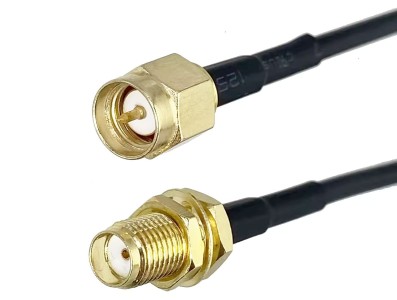 Cabo Extensor Antena Coaxial RG174 3m com Conector SMA Macho para Fêmea - Imagem 3