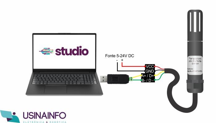 Ligações BME280 RS485 com Computador - [1036667]