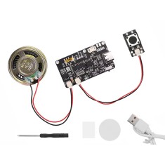 M&oacute;dulo Reprodutor de &Aacute;udio MP3/WAV para Projetos DIY com Mem&oacute;ria Interna e Alto-falante - GC03