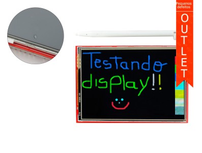 TFT LCD 3.5? Shield Arduino Touch Screen com Slot SD - OUTLET - Imagem 1