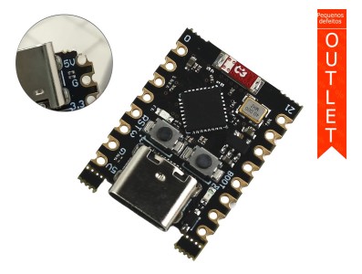 ESP32-C3 Super Mini com WiFi e Bluetooth com USB-C - OUTLET - Imagem 1