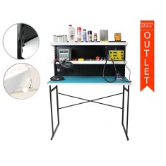 Bancada de Trabalho para Eletr&ocirc;nica com Barra de Tomadas + Manta Antiest&aacute;tica e Cabo de Aterramento - OUTLET