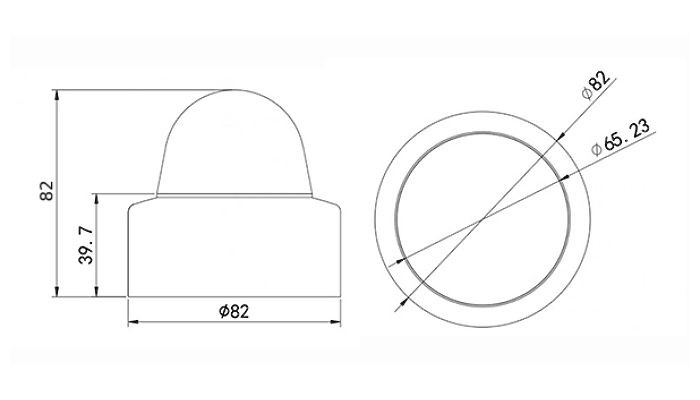 Dimensões Sensor Pluviômetro Óptico com Sensor de Luminosidade RS485 - [1036789]