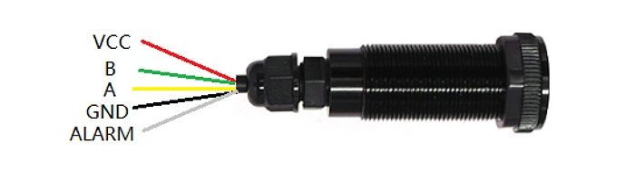 Fios de Conexão Sensor de Distância a LAser RS485 Modbus RTU - [1036797]