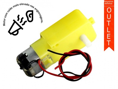 Motor com Fios Soldados e Caixa de Redu&ccedil;&atilde;o 48:1 200RPM - OUTLET - Imagem 1