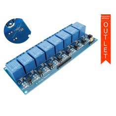 M&oacute;dulo Rel&eacute; 5V 10A 8 Canais com Optoacopladores - OUTLET