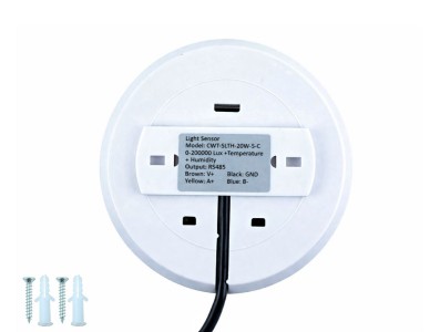 Lux&iacute;metro 0~200000 Lux com Temperatura e Umidade RS485 Modbus-RTU de Sobrepor para TetoCat&aacute;logo  Produtos - Imagem 6